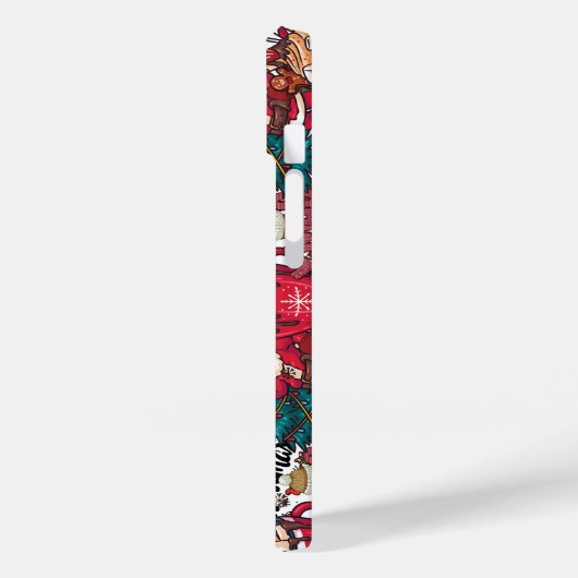 Schattige vrolijk kerstfeest – feestelijk Case-Mate iPhone case (Achterkant / Links)