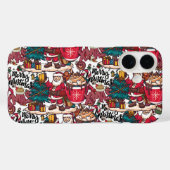 Schattige vrolijk kerstfeest – feestelijk Case-Mate iPhone case (Achterkant (horizontaal))