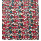 Schattige vrolijk kerstfeest – feestelijk douchegordijn (Voorkant)