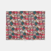 Schattige vrolijk kerstfeest – feestelijk fleece deken (Voorkant (Horizontaal))