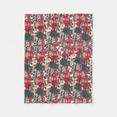 Schattige vrolijk kerstfeest – feestelijk fleece deken (Voorkant)