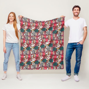Schattige vrolijk kerstfeest – feestelijk fleece deken
