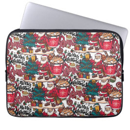 Schattige vrolijk kerstfeest – feestelijk laptop sleeve