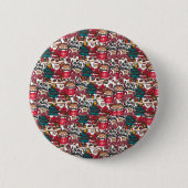 Schattige vrolijk kerstfeest – feestelijk ronde button 5,7 cm (Voorkant)