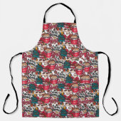 Schattige vrolijk kerstfeest – feestelijk schort (Voorkant)