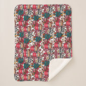 Schattige vrolijk kerstfeest – feestelijk sherpa deken (Voorkant)