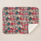 Schattige vrolijk kerstfeest – feestelijk sherpa deken (Voorkant (horizontaal))