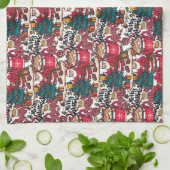 Schattige vrolijk kerstfeest – feestelijk theedoek (Gevouwen)