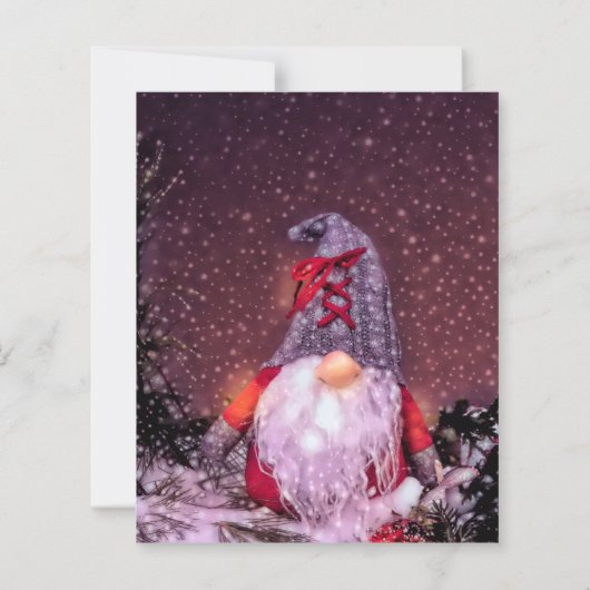 Schattige vrolijk kerstfeest grillige kabouter bud (Achterkant)