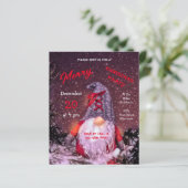 Schattige vrolijk kerstfeest grillige kabouter bud (Staand voorkant)