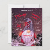 Schattige vrolijk kerstfeest grillige kabouter bud (Voorkant)