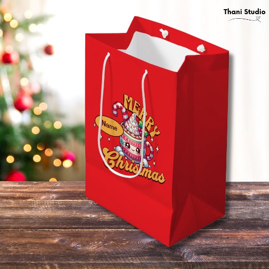 Schattige Vrolijk Kerstfeest Hot Chocolate Mok Fam Medium Cadeauzakje