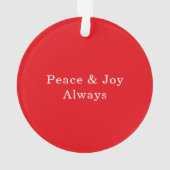 Schattige Vrolijk Kerstfeest Witte Hond Foto Rood  Ornament (achterkant)