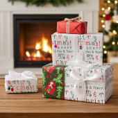 Schattige  vrolijk kerstinpakpapier cadeaupapier