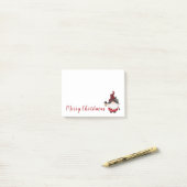 Schattige vrolijk kerstmis kabouter post-it® notes (Op bureau)
