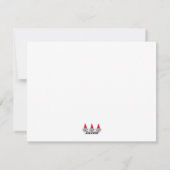 Schattige Vrolijk Kerstmis kabouter rood pet platt Feestdagenkaart (Achterkant)