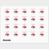 Schattige vrolijk kerstmis Kerstman Ronde Sticker (Vel)