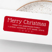 Schattige Vrolijk Kerstrood retouradres Etiket