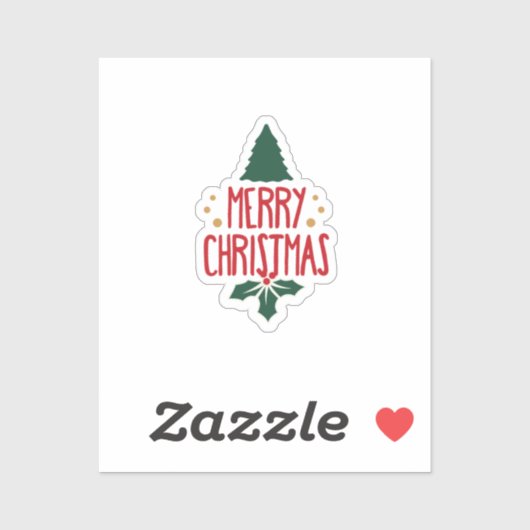 Schattige vrolijk kerstschoolaanbod Vakantie Sticker (Vel)