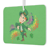 Schattige vrolijk lachende dansende kabouter, een  luchtverfrisser (Links)