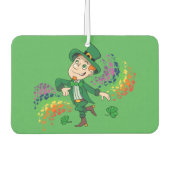 Schattige vrolijk lachende dansende kabouter, een  luchtverfrisser (Voorkant)