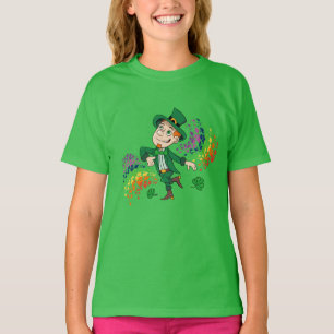 Schattige vrolijk lachende dansende kabouter, een  t-shirt