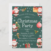 Schattige vrolijk rood sinterklaas kerstfeest kaart (Voorkant)