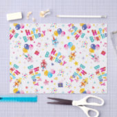 Schattige vrolijk verjaardagspatroon tissuepapier (Craft)