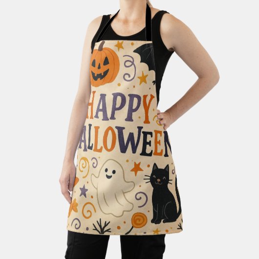 , schattige vrolijke Halloween vleermuis, spook, p Schort (Insitu)