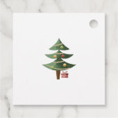 Schattige vrolijke kerst Kerstman Bedankjes Labels (Achterkant)