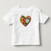 Schattige vrolijke kerst pannenkoeken man hart kinder shirts (Voorkant)