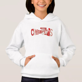 Schattige vrolijke kerst sneeuwman kids hoodie