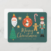 Schattige vrolijke kerstdingendingen feestdagenkaart (Voorkant / Achterkant)