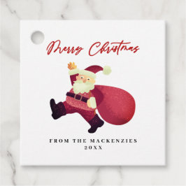 Schattige Vrolijke Kerstman Bedankjes Labels