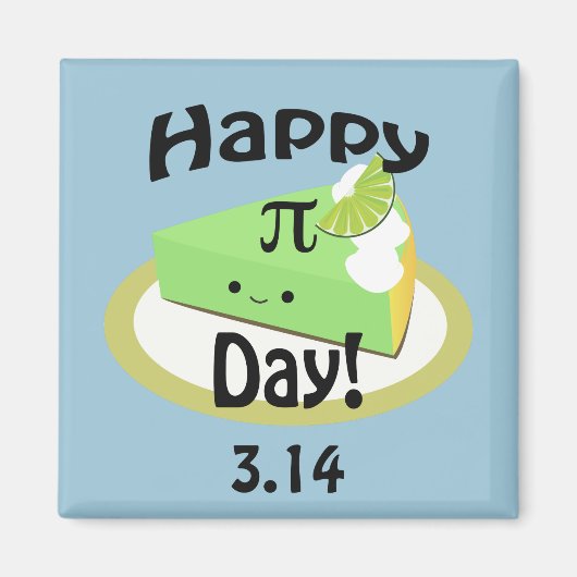 Schattige vrolijke Pi-dag Magneet (Voorkant)