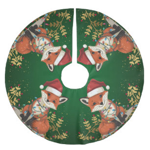 Schattige vrolijke rode vos kerstboom dierentuin s rok