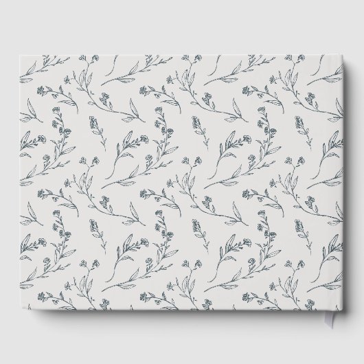 Schattige vrolijke rozen bloemige theepot bruidsdo gastenboek (Achterkant)