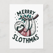 Schattige vrolijke slothmas briefkaart (Voorkant)