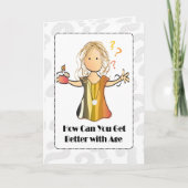 Schattige Vrouw Cartoon Sweet Gezegde Moderne Verj Kaart (Voorkant)