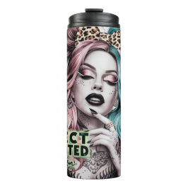 Schattige Vrouw dagelijkse bevestigingen Thermosbeker