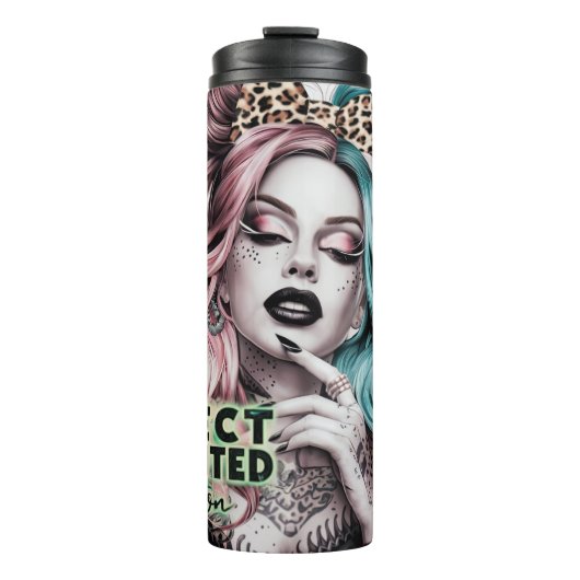 Schattige Vrouw dagelijkse bevestigingen Thermosbeker (Voorkant)