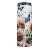 Schattige Vrouw dagelijkse bevestigingen Thermosbeker (Achterkant)