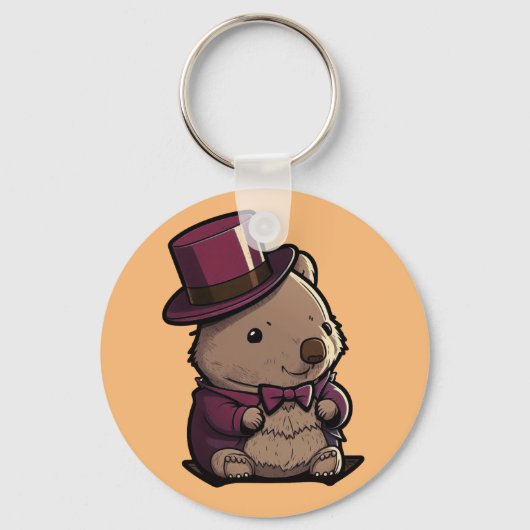 Schattige vrouw sleutelhanger (Achterkant)