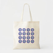 Schattige Vrouwelijk Blauw Mediterraan Grieks Oog Tote Bag (Voorkant)