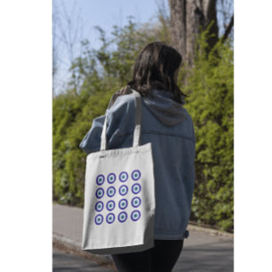Schattige Vrouwelijk Blauw Mediterraan Grieks Oog Tote Bag