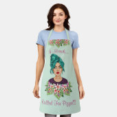 Schattige Vrouwen Medium All Over Print Schort (Gedragen)