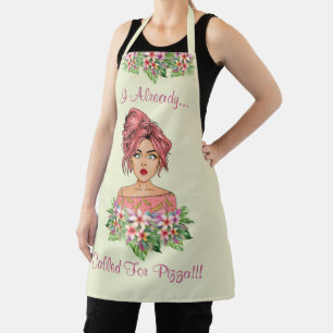 Schattige Vrouwen Medium All Over Print Schort
