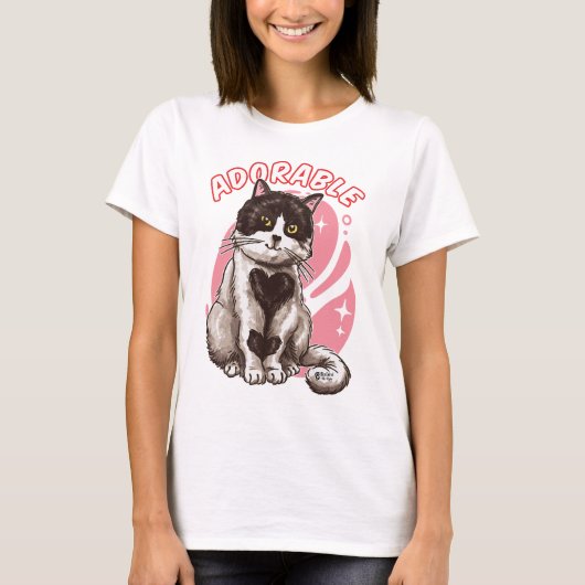 Schattige Vrouwen Wit Shirt (Voorkant)
