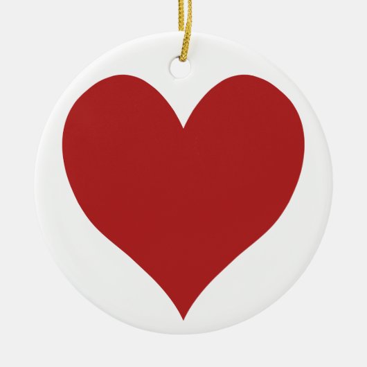 Schattige Vuurbaksteen Hart Keramisch Ornament (Voorkant)