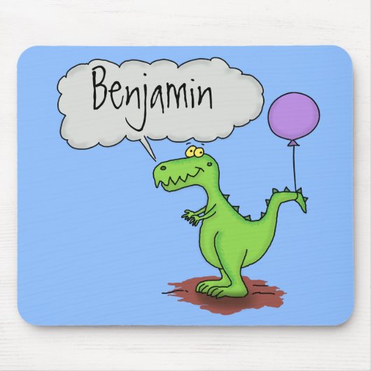 Schattige vuurspuwende groene grappige draak carto muismat